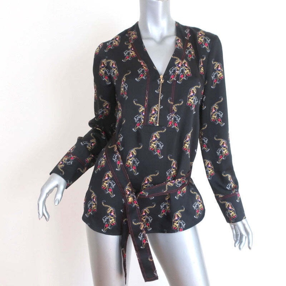 Sandro Elegant Black Printed Women blouse